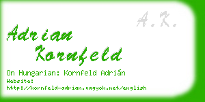 adrian kornfeld business card
